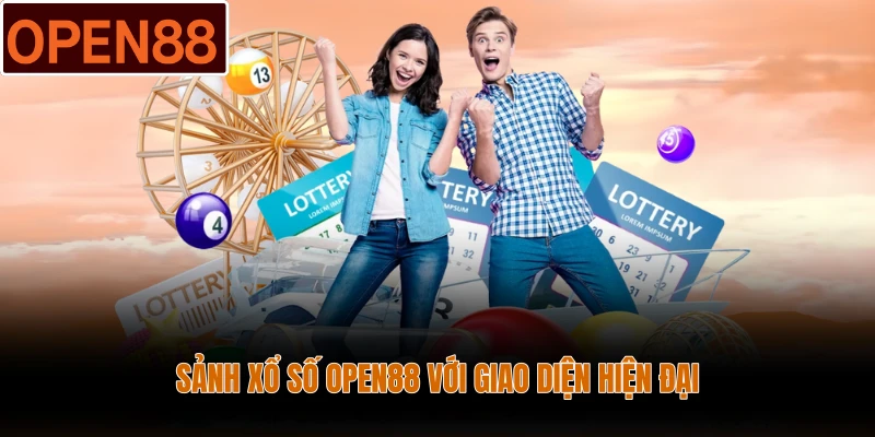 Sảnh xổ số Open88 với giao diện hiện đại